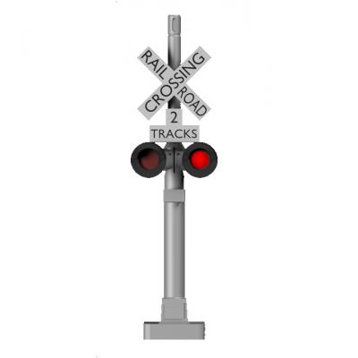 Dual grade crossing signals (N scale)