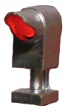 dwarf searchlight signal (silver) (HO scale)