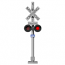 Dual grade crossing signals (HO scale)