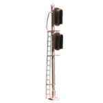 Hooded dual 3-light vertical signal (HO scale)